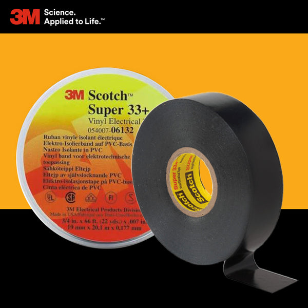 3M Super 33 Vinyl 電氣絕緣膠帶 105° 黑色