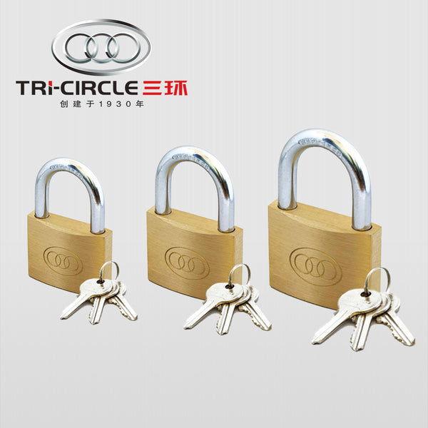 TRI-CIRCLE 三環牌 厚身銅鎖 (不同匙)