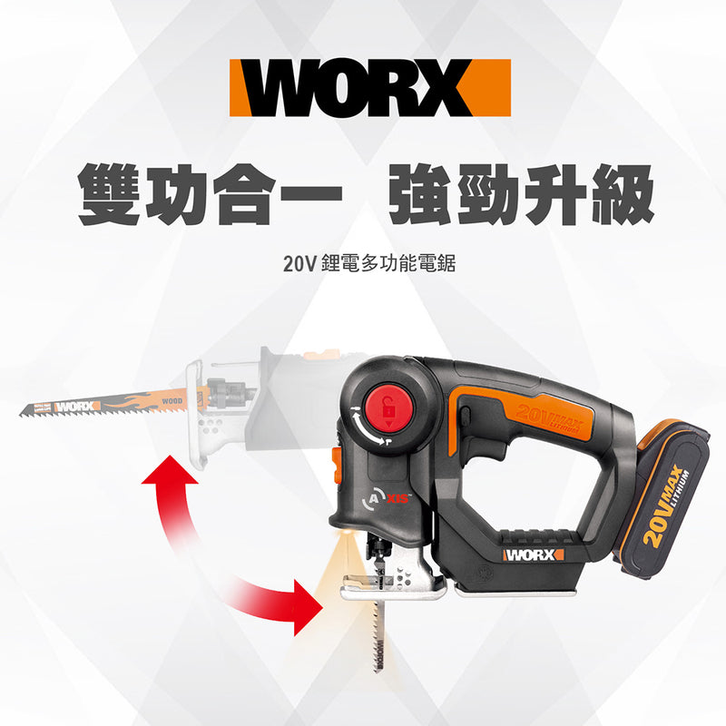 WORX 威克士 WX550 鋰電多功能迷你電鋸