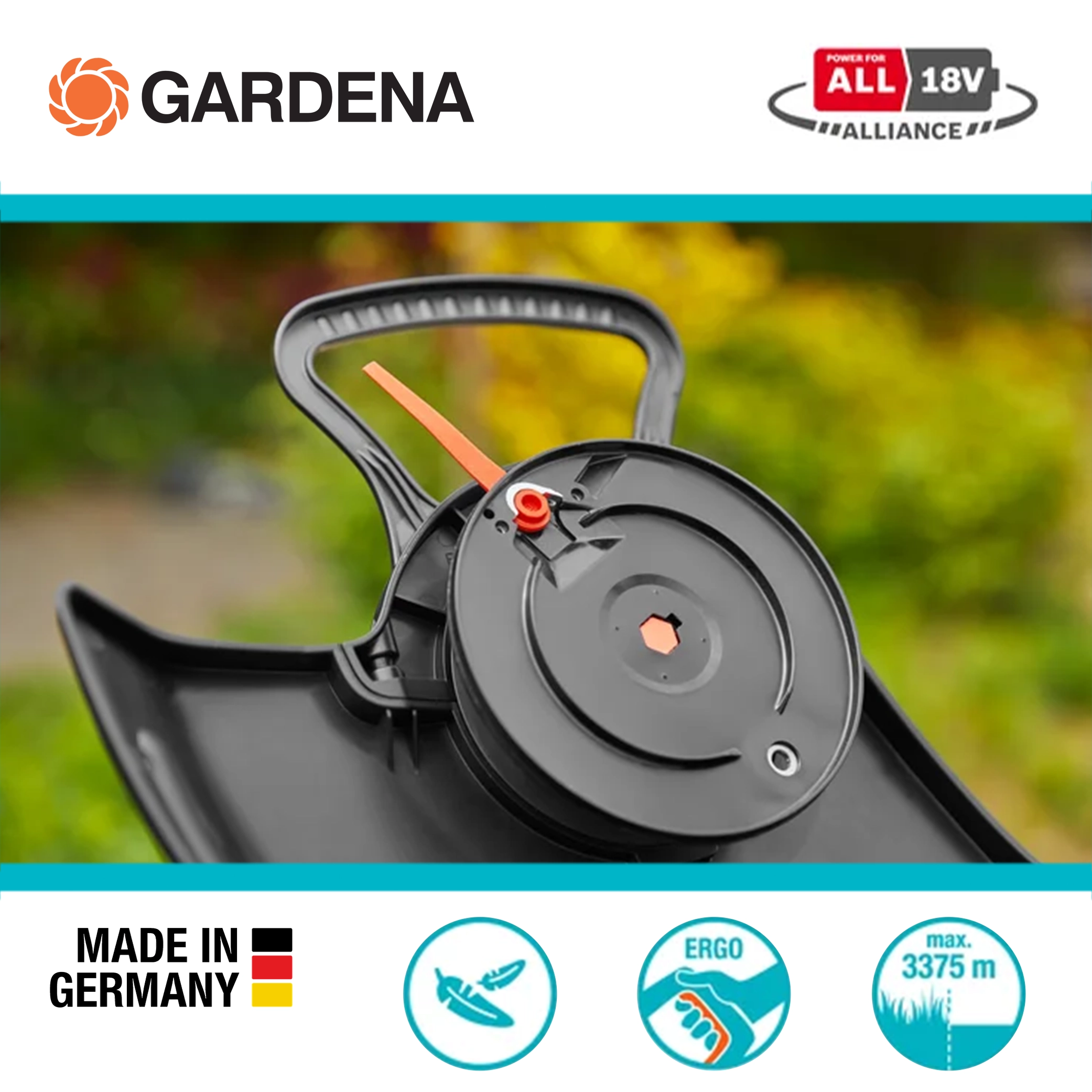 割草機。打草機。園藝工具。德國 GARDENA 18V 充電式割草機 easy 14700