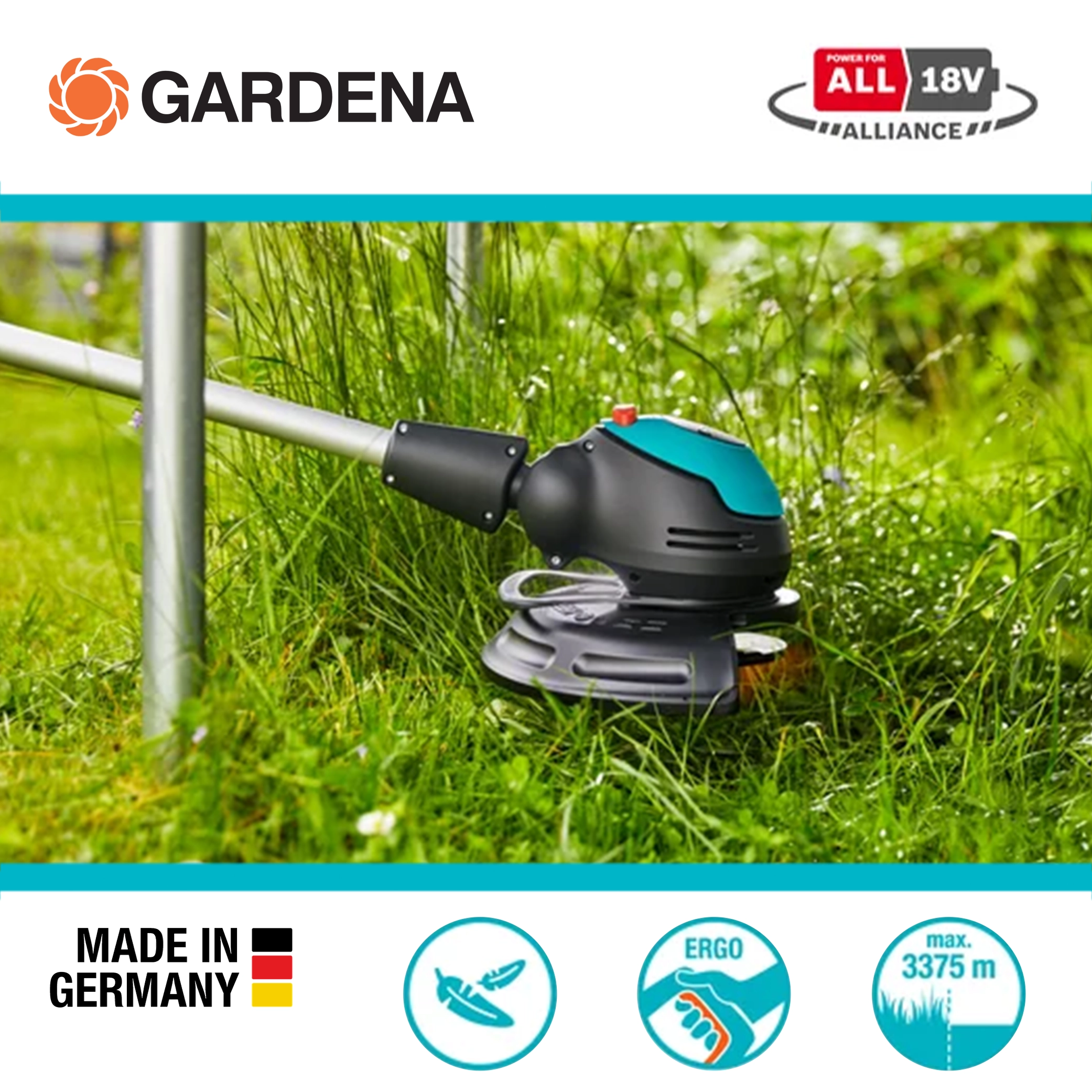 割草機。打草機。園藝工具。德國 GARDENA 18V 充電式割草機 easy 14700