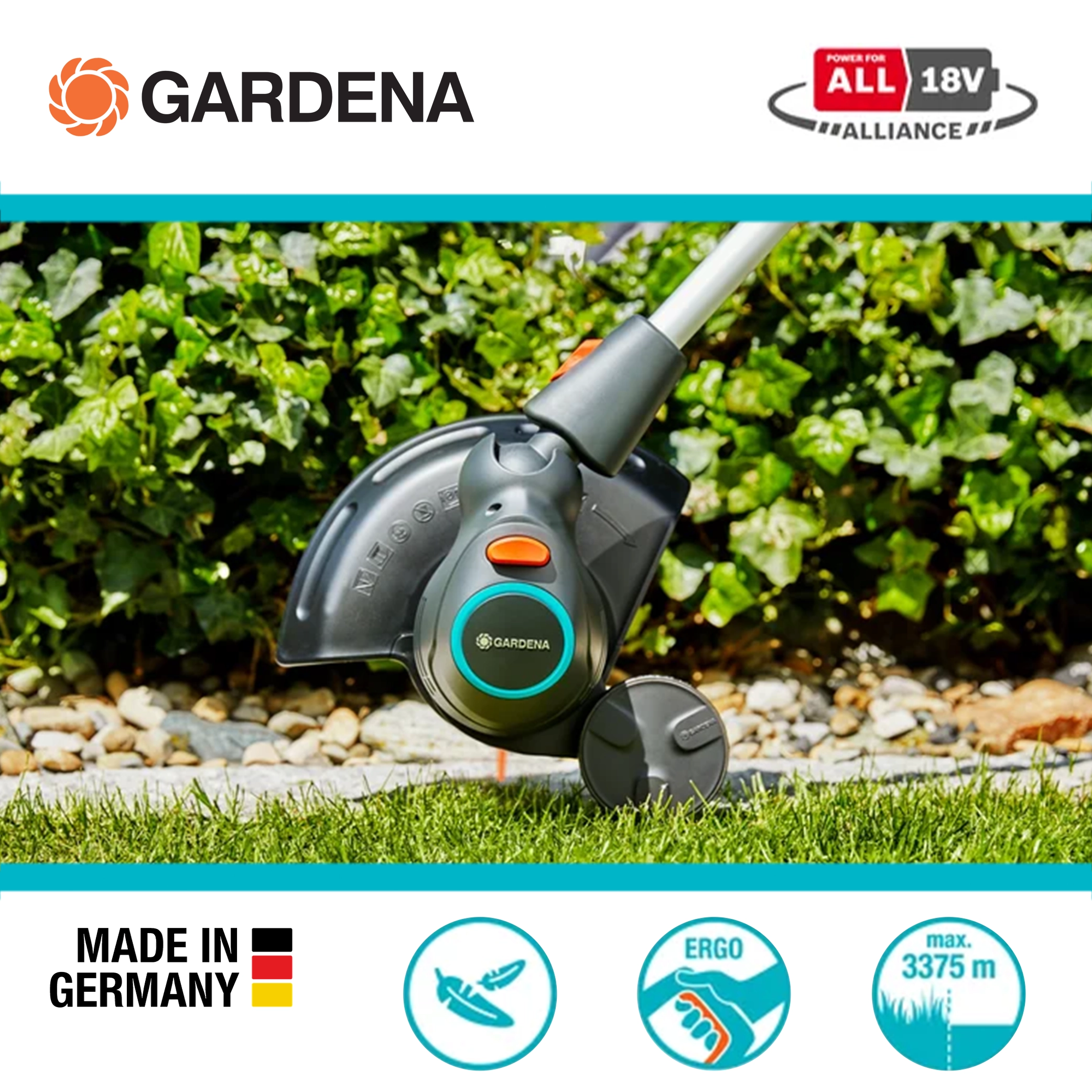 德國 GARDENA 18V 充電式割草機 Comfort