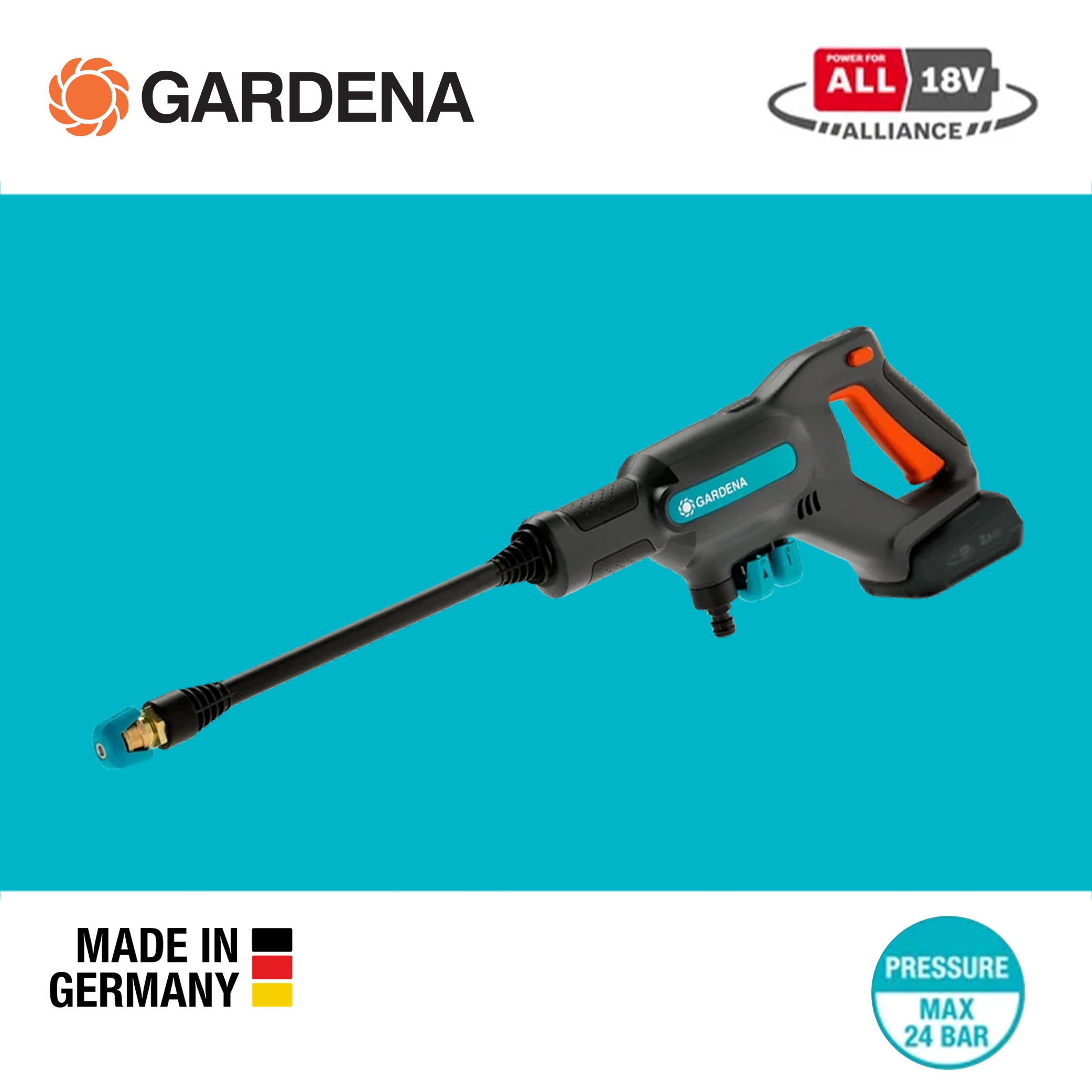 德國 GARDENA 18V 充電式中壓清洗機 14800