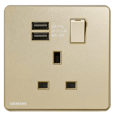 13A 單位 單極開關 插座 帶 USB 插座 SIEMENS 西門子 DELTA® arina