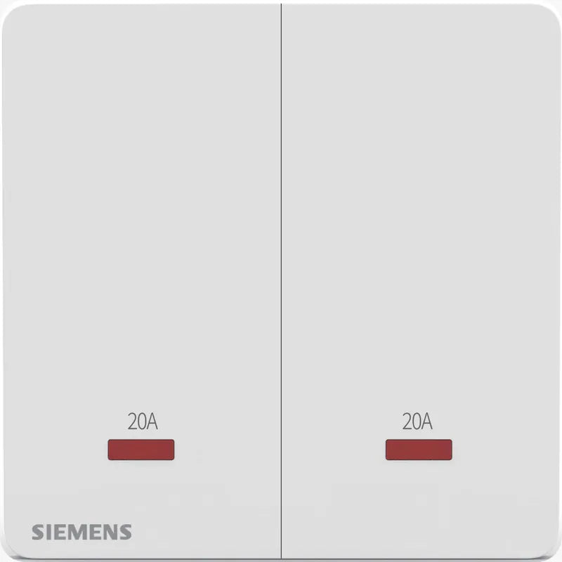SIEMENS 西門子 DELTA® arina 20A 雙位 雙極 開關 (帶霓虹燈指示器)