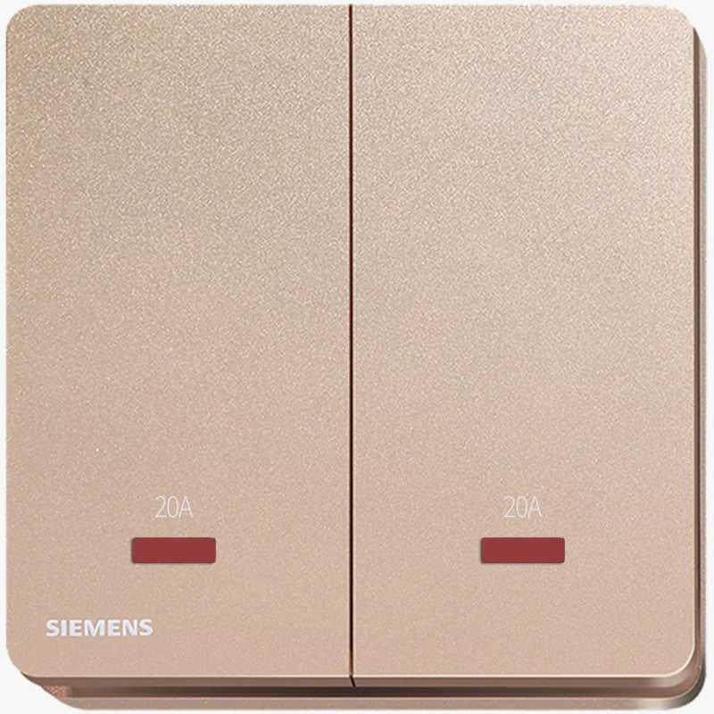 SIEMENS 西門子 DELTA® arina 20A 雙位 雙極 開關 (帶霓虹燈指示器)