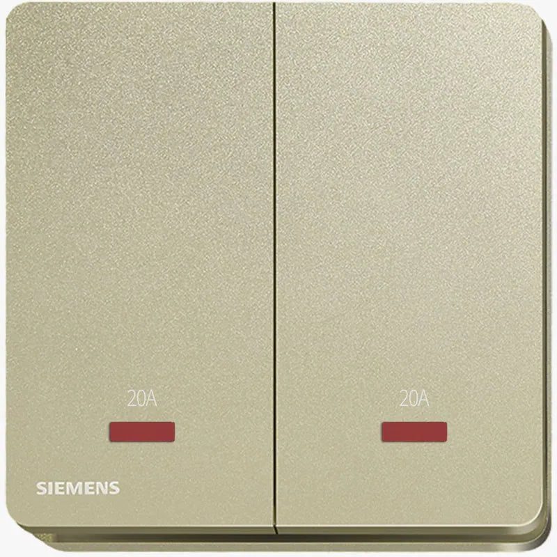 SIEMENS 西門子 DELTA® arina 20A 雙位 雙極 開關 (帶霓虹燈指示器)