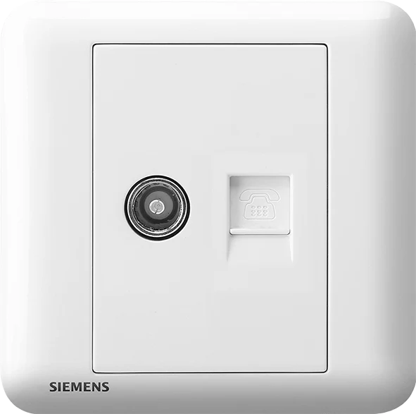 SIEMENS 西門子 DELTA® seata 普通 電視插座 + RJ11 電話插座