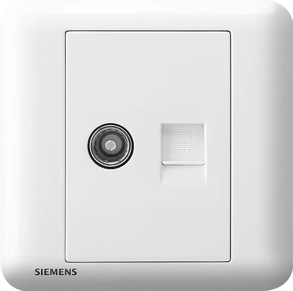 SIEMENS 西門子 DELTA® seata 普通 電視插座 + RJ45 CAT5e 電腦插座
