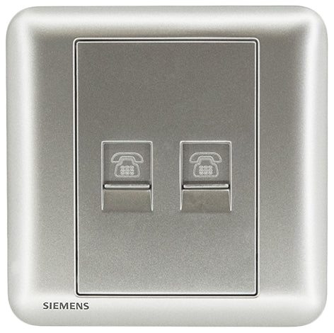 SIEMENS 西門子 DELTA® seata RJ11 雙位 電話插座
