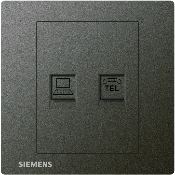 SIEMENS 西門子 DELTA® relfa RJ11 電話插座 + RJ45 CAT6 電腦插座