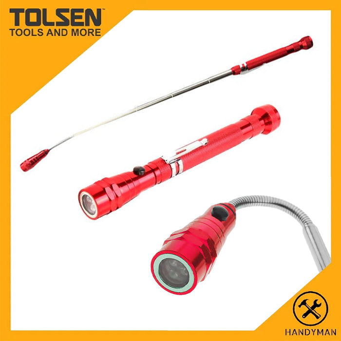 伸長達 55cm 磁力 LED 伸縮電筒 TOLSEN 東森牌