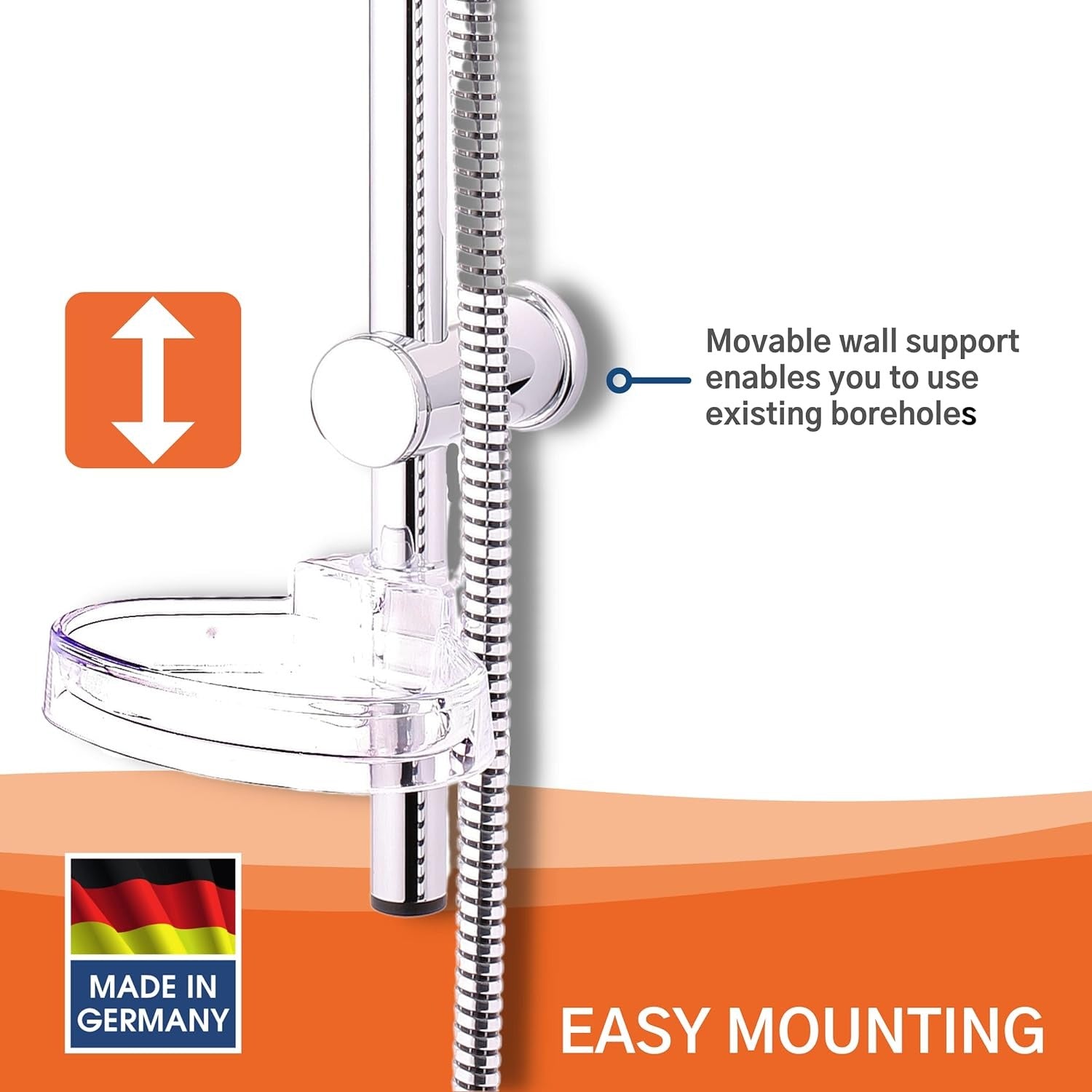 套裝花灑 花灑水龍頭＋水龍頭＋喉管 德國 KISTENMACHER #3200 