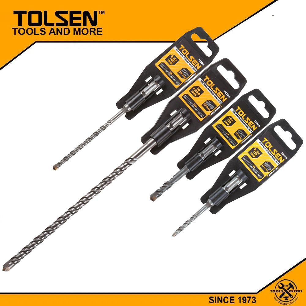 多款尺寸 SDS Plus 旋風式 四坑鑽咀 TOLSEN 東森牌