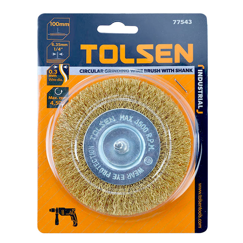 1/4吋 有柄 扁形 鋼絲碌 TOLSEN 東森牌