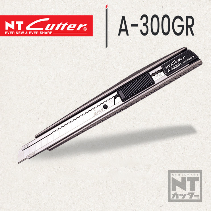 9mm 推掣 金屬柄 細鎅刀 日本 NT Cutter A-300GRP 鎅刀 - 3T 三行店
