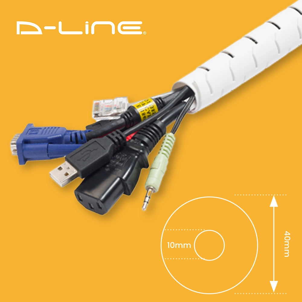 D-Line 2.5m 長 電競線收納螺旋管 2條裝