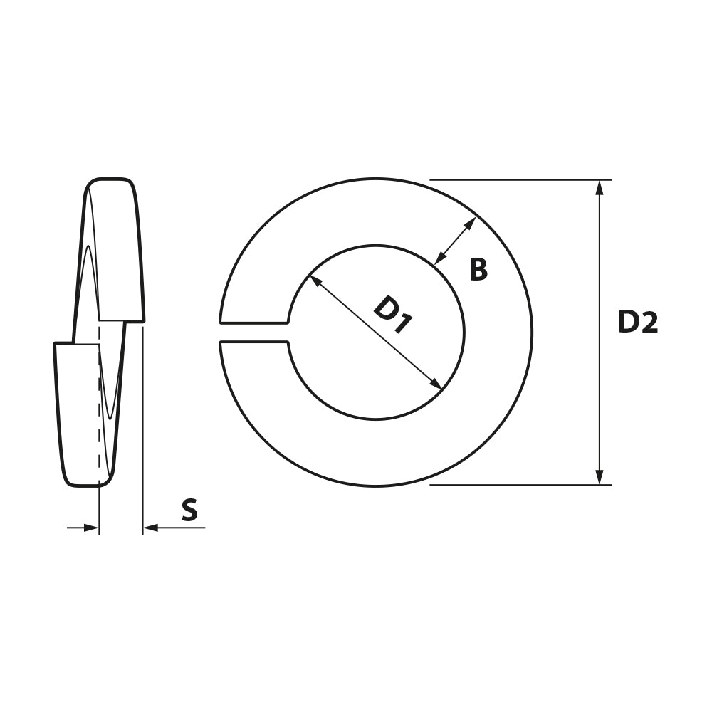 SS316 不銹鋼公制彈弓介子 (A4)