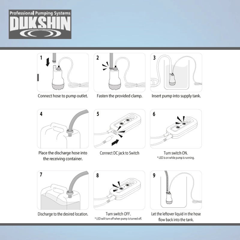 韓國 🇰🇷 DUKSHIN 輕便型電潛水泵 DBP-09N