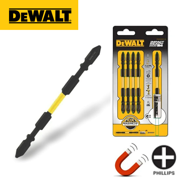 批咀 扭力強 磁力加強 2# 110mm 5支裝 DEWALT 得偉