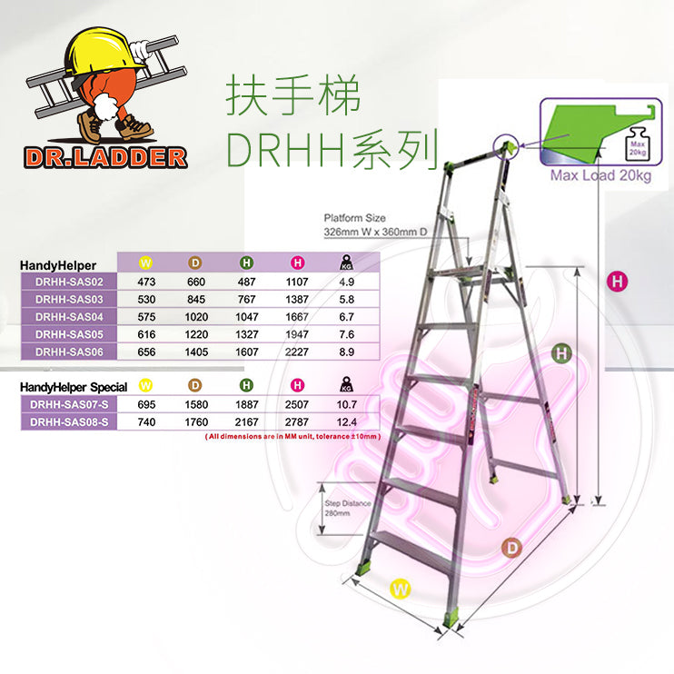 DR LADDER|符合 EN131、AS/NZ 和 ANSI 品質標準|輕便安全梯|工作台|鋁合金|纖維A字梯|伸縮鋁梯|扶手鋁梯|平台梯 ...