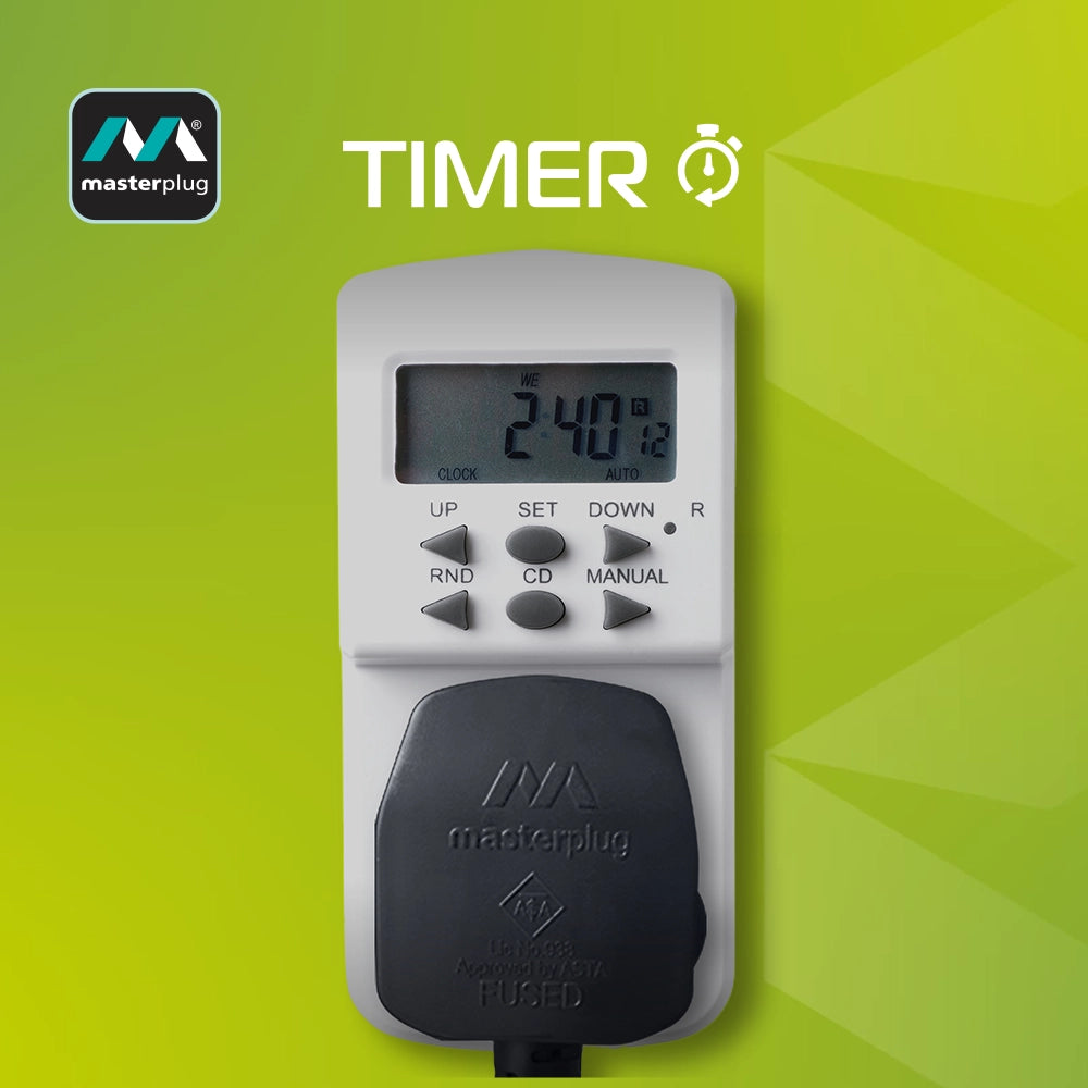電子定時 ⏲️ 器計時器 🔌 插座｜ 🔟 程式｜Masterplug 7 天 電子定時器插座 – 3T 三行店