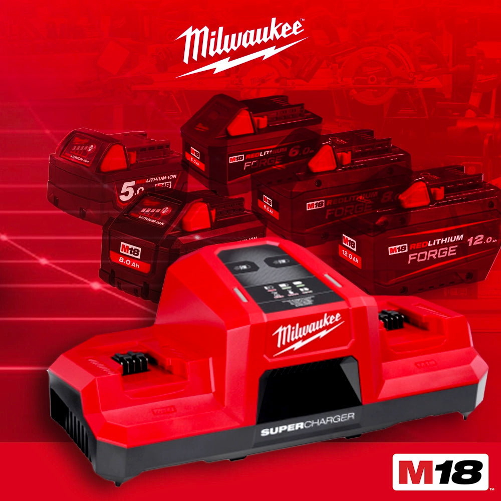 Milwaukee 美沃奇 M18™ 雙槽超級充電器 - M18 DBSC