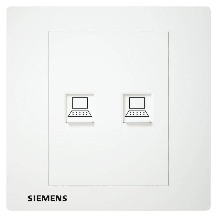插座 適合高網速 CAT6 電腦插座 白色 單位/雙位 SIEMENS 西門子 DELTA® relfa RJ45 CAT6 電腦插座 - 3T 三行店