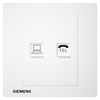 插座 適合高網速 CAT6 電腦＋電話插座 白色 SIEMENS 西門子 DELTA® relfa RJ11 電話插座+RJ45 CAT6電腦插座