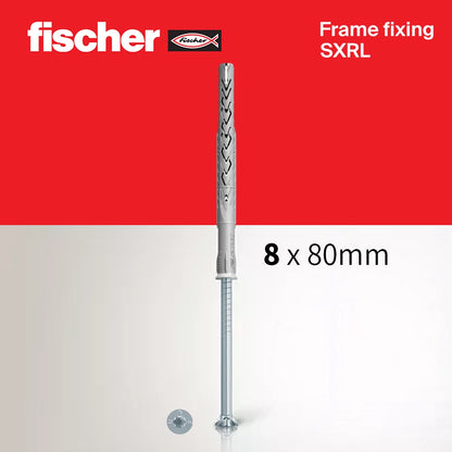 德國 🇩🇪 fischer SXRL 8 x 80 FRAME fixing CSH 鍍鋅 膠塞螺絲