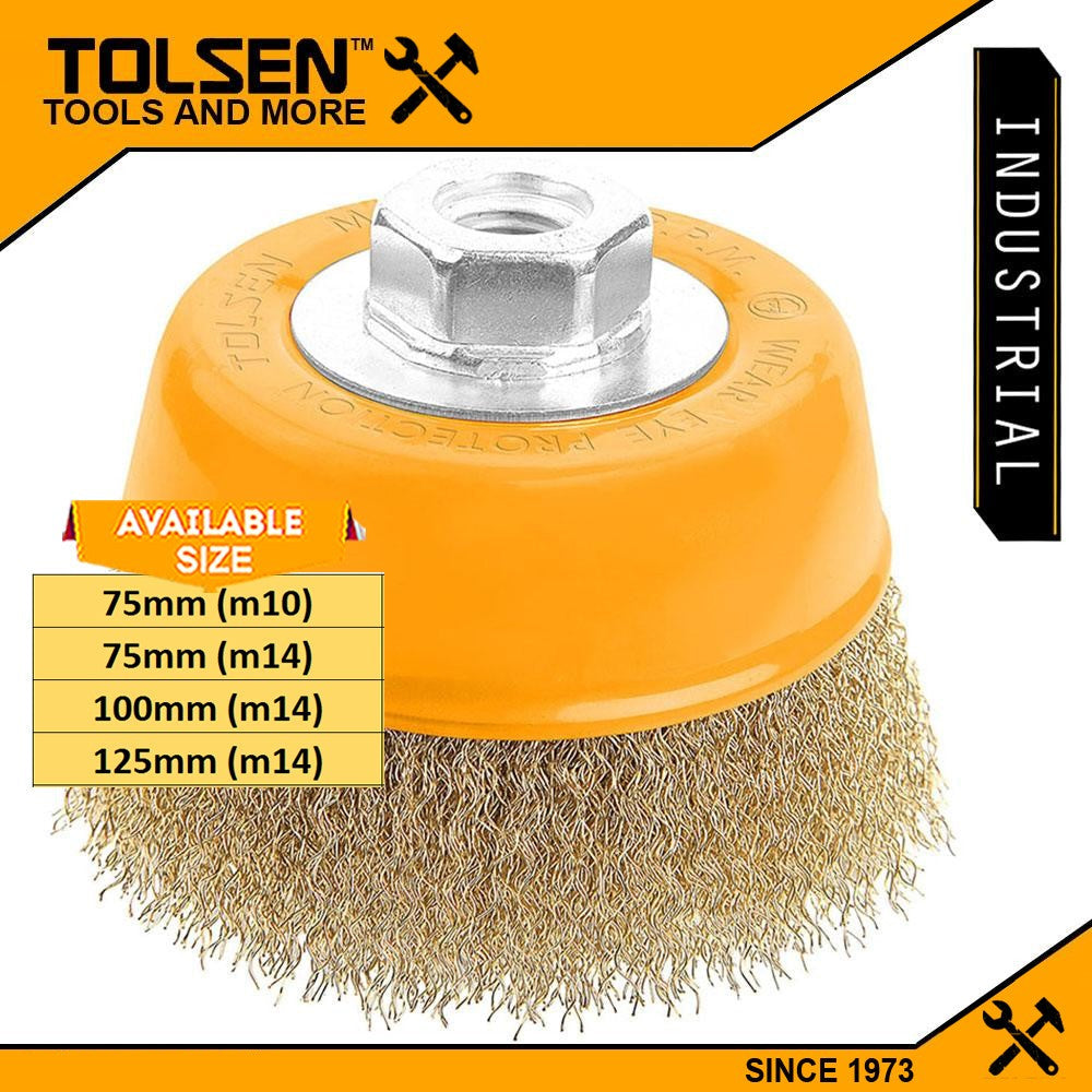 3吋 x M10 內牙 碗形 鋼絲碌 TOLSEN 東森牌