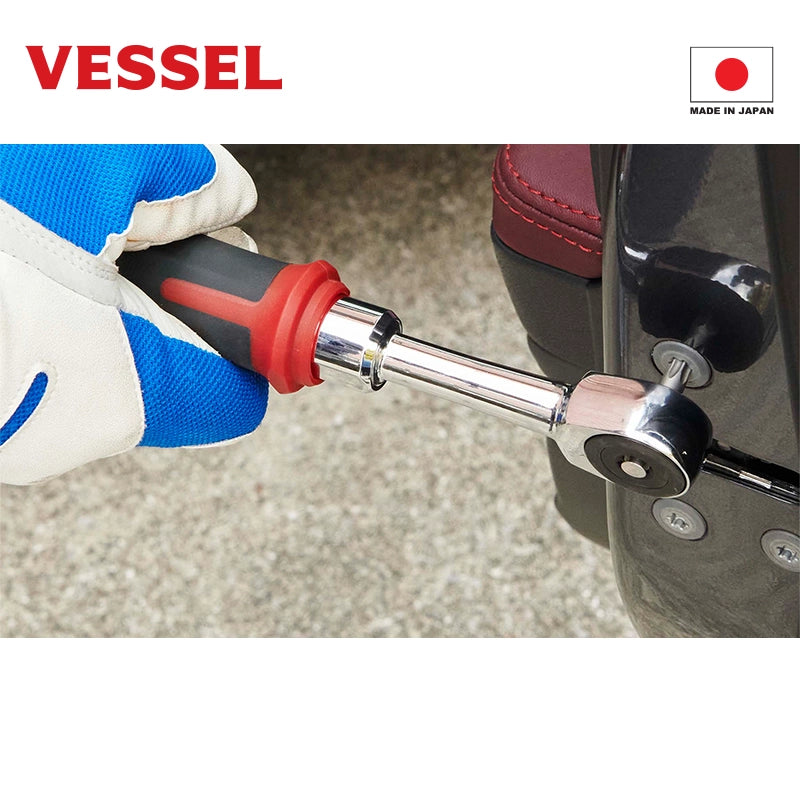 日本 VESSEL 充電輕盈窄身 60T 棘輪扳手 400ER3