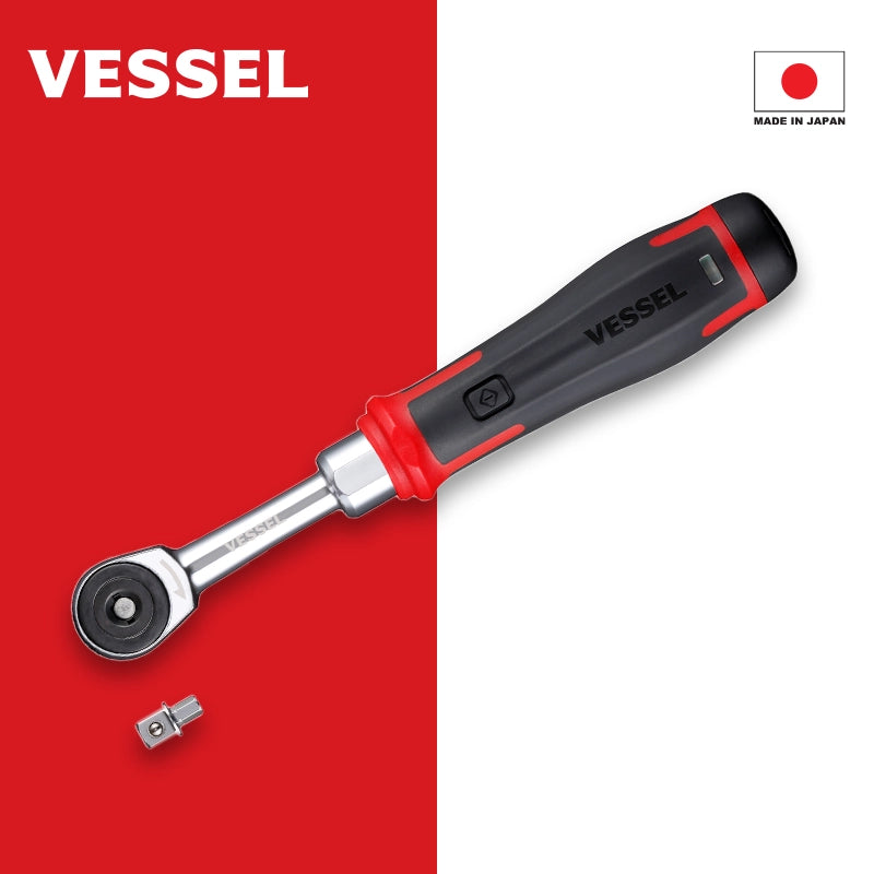 日本 VESSEL 充電輕盈窄身 60T 棘輪扳手 400ER3