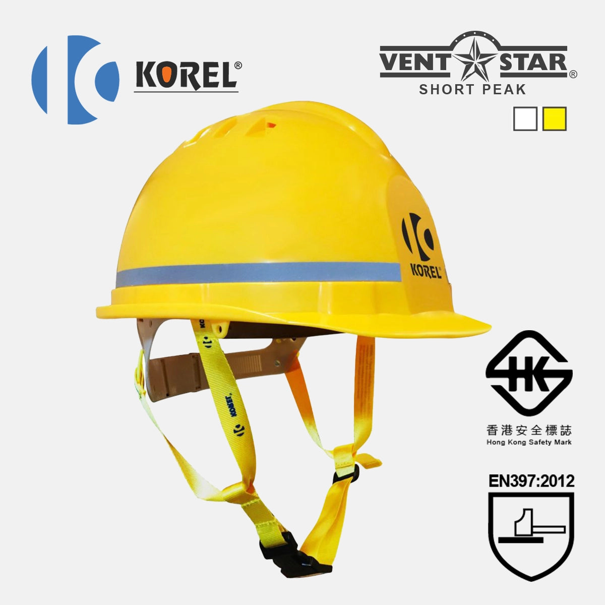土耳其 KOREL 星嘜 VenStar 透氣安全帽 連Y型下巴頸帶