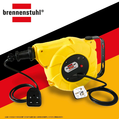 德國 🇩🇪 brennenstuhl 百能蘇 掛牆/掛頂 自動回收 電線拖轆 1241023300