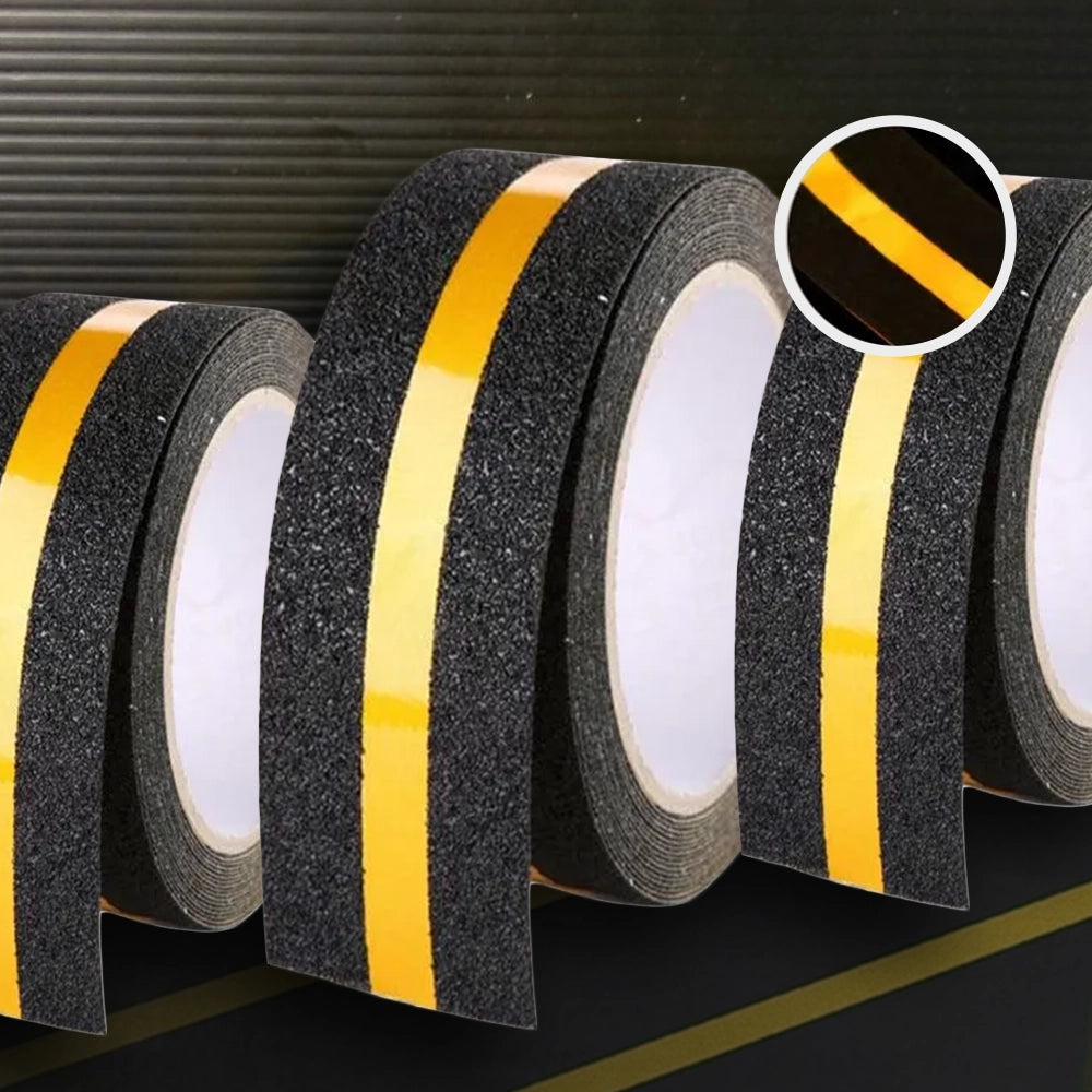 SKM 黑底 反光條 安全防滑貼