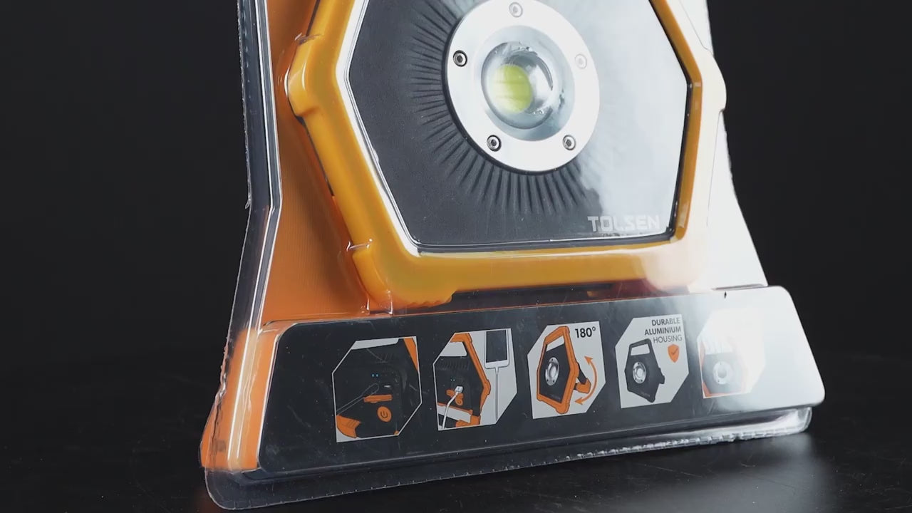 IP65 防水 COB LED 儲電 手提燈 TOLSEN 東森牌