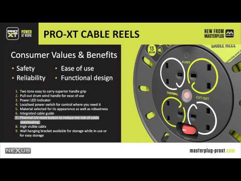 拖轆 拖板 4X13A 線長可達 30～50米 英國 Masterplug - PRO-XT 拖轆拖板