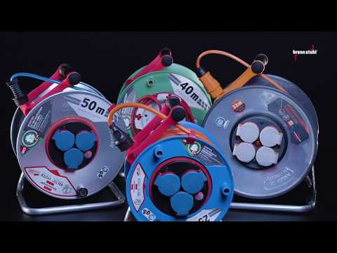 電線 拖轆 13A 220V 3芯線 三位 連 25～50米線長 蘇位不跟旋轉式 德國 brennenstuhl 百能蘇 電線拖轆