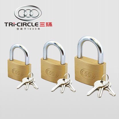 厚身 同匙 TRI-CIRCLE 三環牌 銅鎖