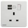 13A 單位 單極開關 插座 帶 USB 插座 SIEMENS 西門子 DELTA® arina