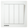 SIEMENS 西門子 DELTA® relfa 10AX 四位開關掣 (白)