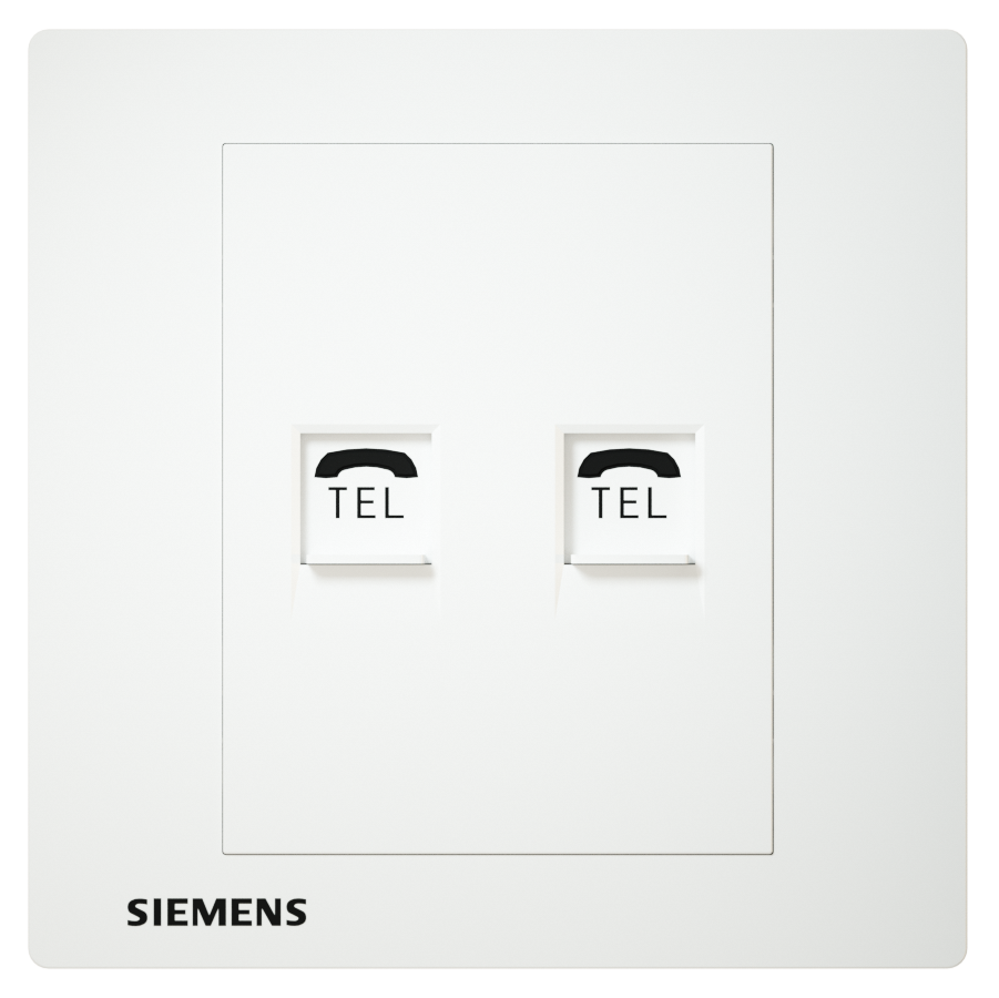 SIEMENS 西門子 DELTA® relfa 電話插座 RJ11 (白)