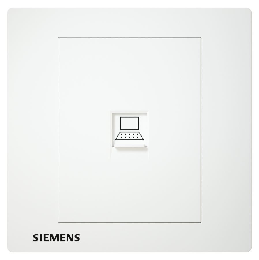 插座 高速 CAT5e 電腦插座 RJ45 白色 SIEMENS 西門子 DELTA® relfa - 3T 三行店