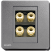 SIEMENS 西門子 DELTA® arina 四接線音響插座