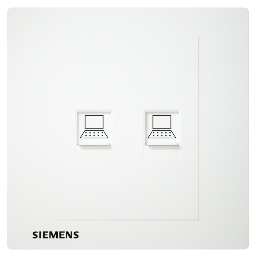 插座 高速 CAT5e 電腦插座 RJ45 白色 SIEMENS 西門子 DELTA® relfa - 3T 三行店