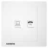插座 高速 CAT5e 電腦＋電話插座 白色 SIEMENS 西門子 DELTA® relfa
