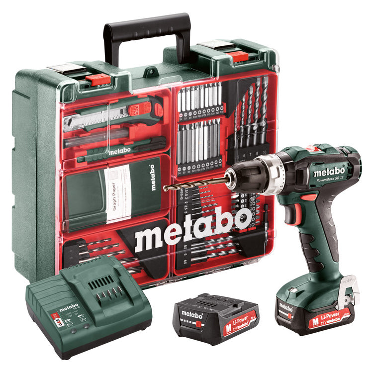 衝擊鑽 套裝 12V 鋰電 METABO 麥太保 POWERMAXX SB 12 SET 