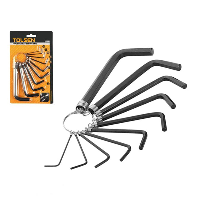 10支裝 1.5~10mm 六角匙套裝 TOLSEN 東森牌