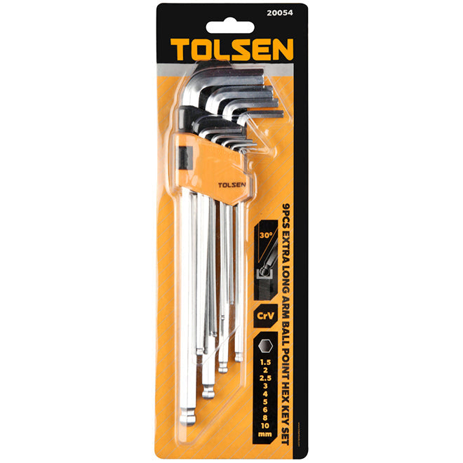 9支裝 特長 1.5～10mm 波頭匙套裝 TOLSEN 東森牌
